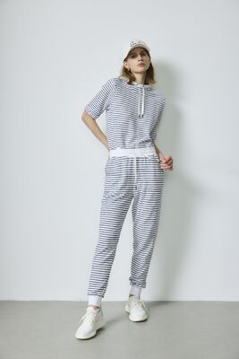 Ein guter Preis. Organic Elastane Sweatshirt Sportbekleidung gestreifte Hoodie mit kurzem Ärmel und Sweatshirt Set Online