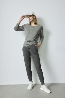 Καλή τιμή Γκρι Merino Wool Thermal Base Layer Wool Long Sleeve Shirt Γυναικεία παντελόνια για τρέξιμο σε απευθείας σύνδεση