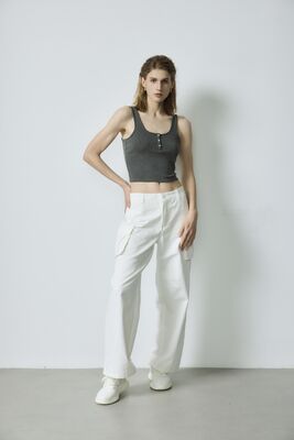 Harga bagus Berkulit Karbon Berkulit Tank Top Wanita Panas Henley on line