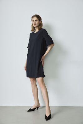 Harga bagus Polyester Campuran Setengah lengan Baju Angkatan Laut Oversized Sisi Pocket Shift Baju on line