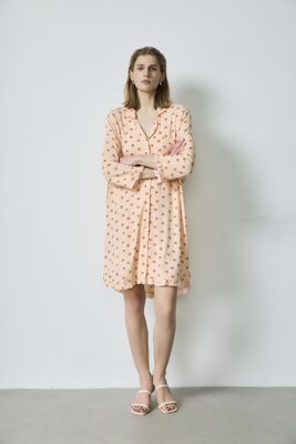 Bon prix 6A 19mm Moulberry Silk Floral Print Midi Longueur chemise de nuit Robe en ligne