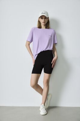 Bon prix 96 - 112cm haut de base surdimensionné Lilac Snake graphique Tee Biker court ensemble 2 pièces en ligne